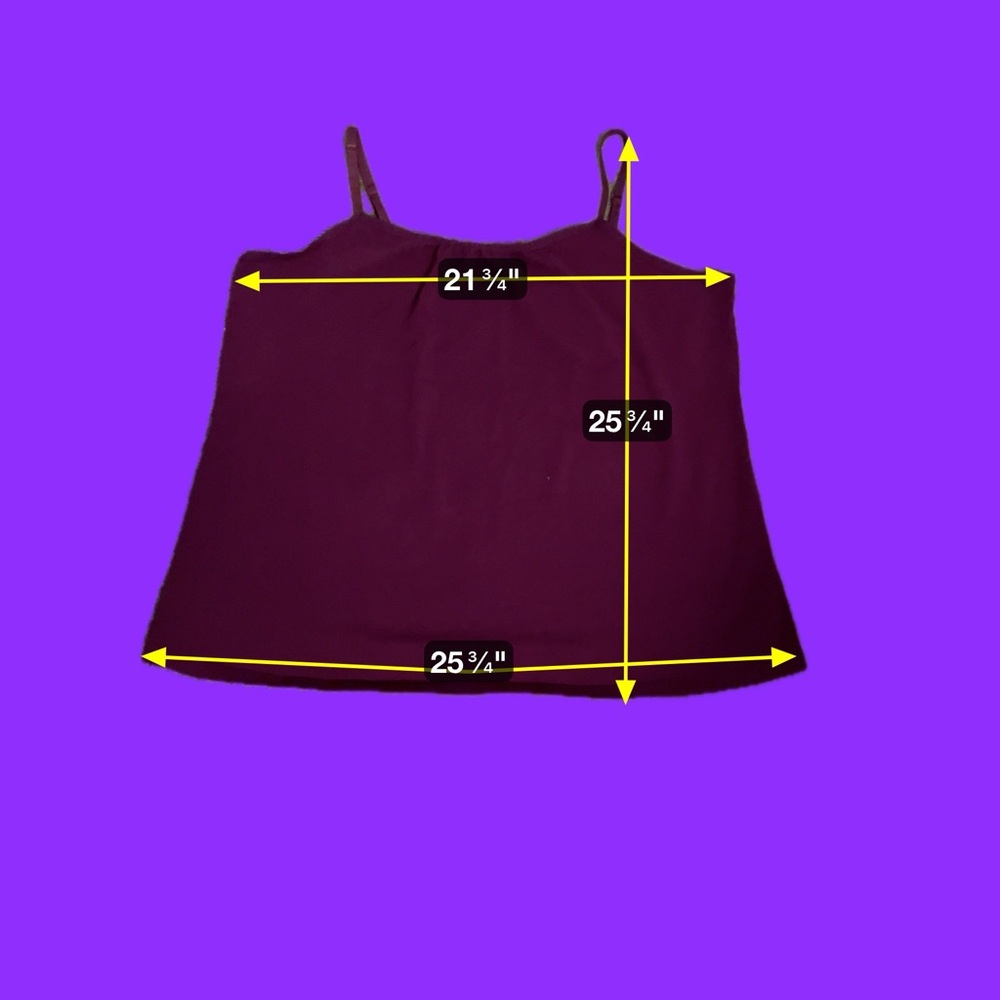 Lane Bryant Purple Aubergine 18/20 Fitted Adjustable Strap Camisole - Picture 2 of 8